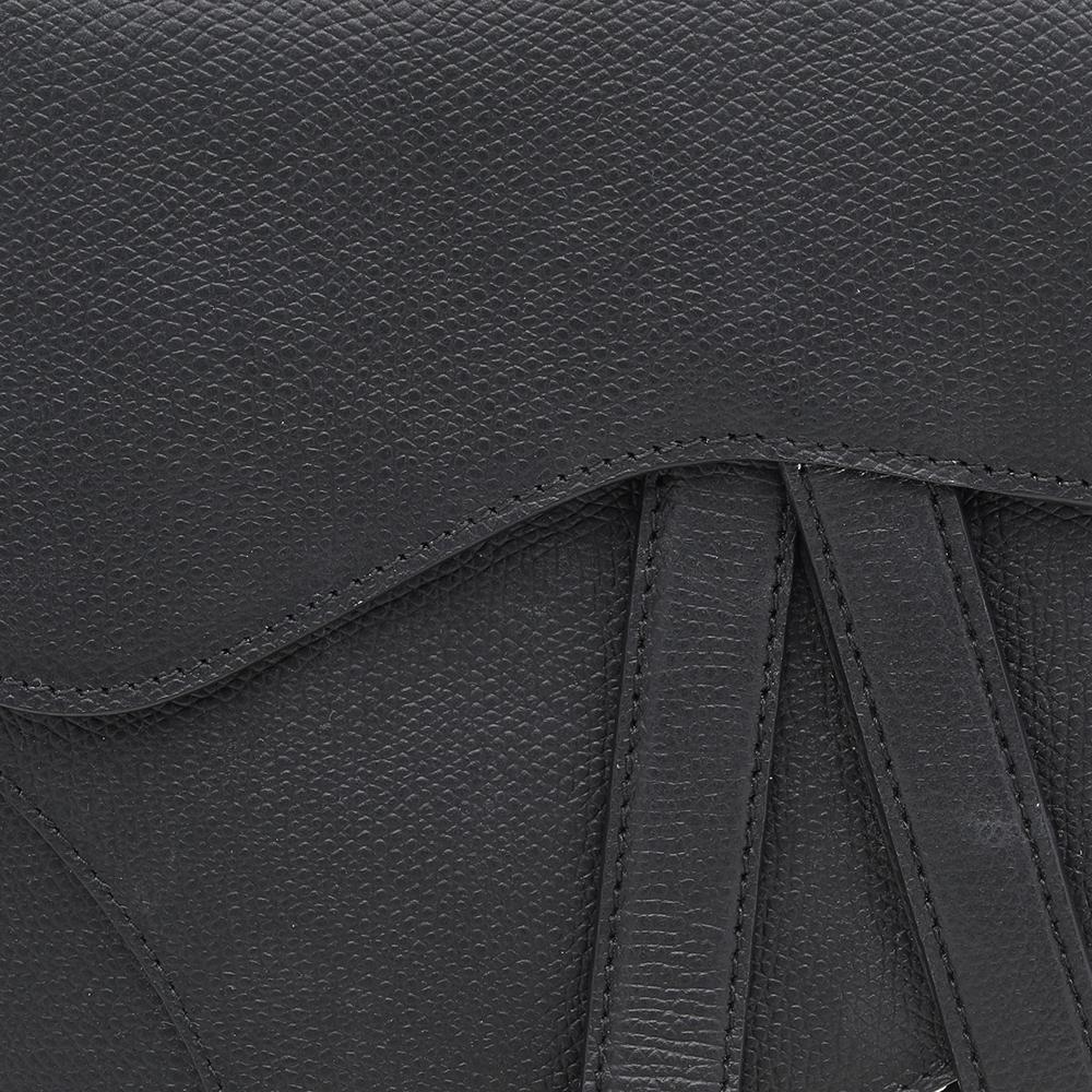 Dior Black Leather Saddle Belt Bag 2
