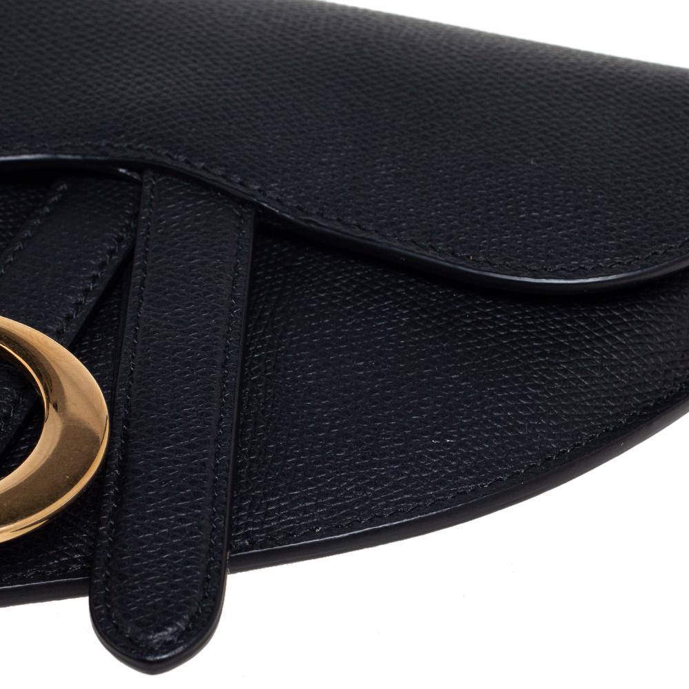 Women's Dior Black Leather Saddle Belt Bag