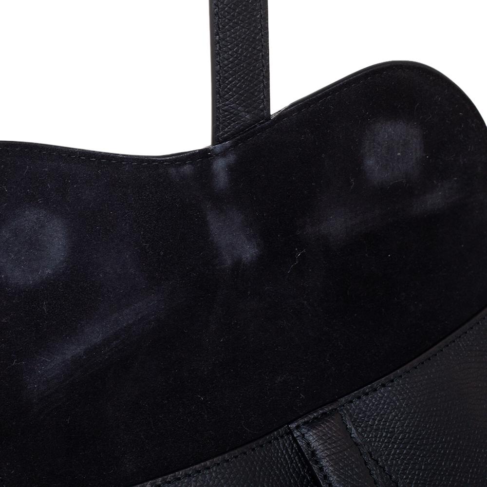 Dior Black Leather Saddle Belt Bag 1