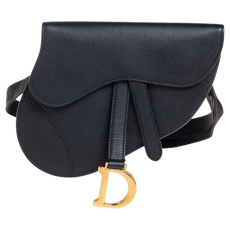Dior Black Leather Saddle Belt Bag at 1stDibs