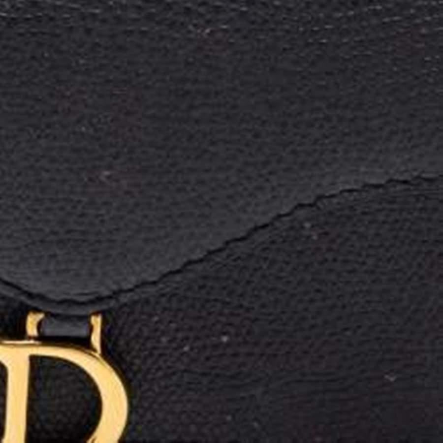 Dior Black Leather Saddle Card Holder 2