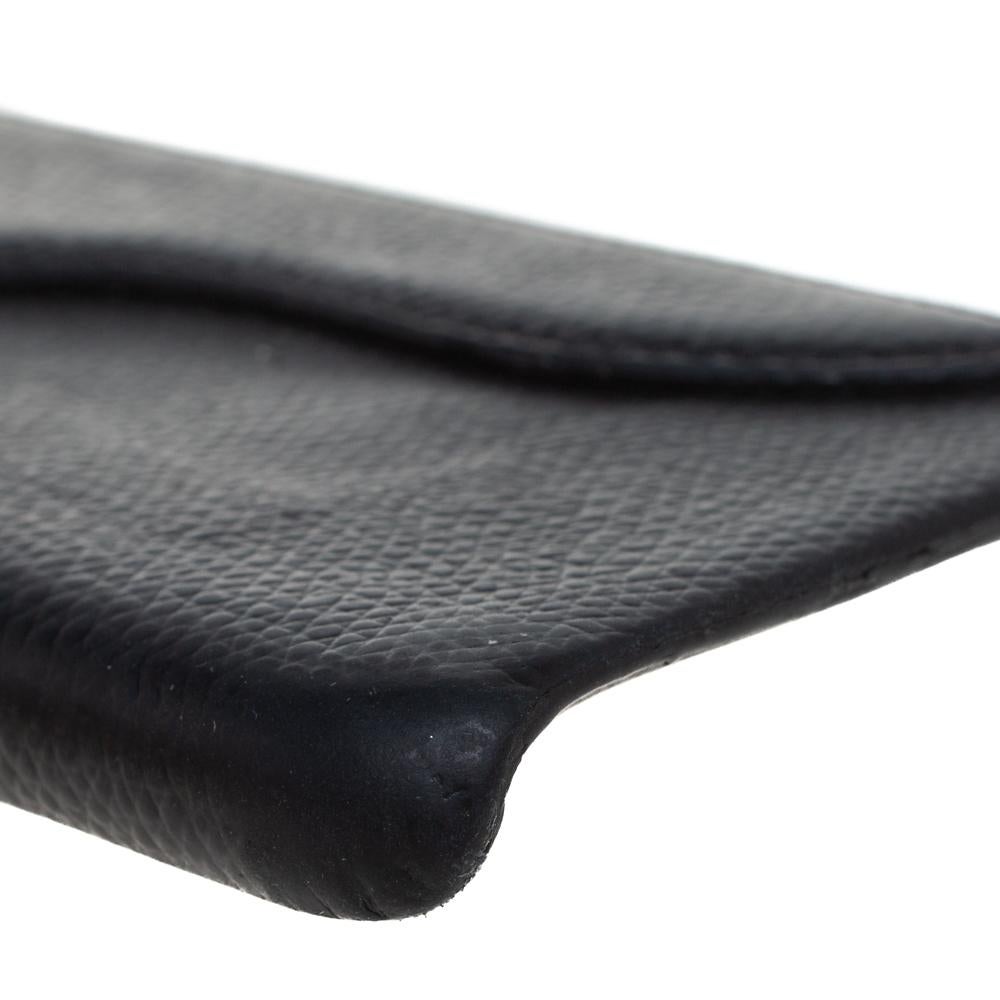 Custodia per iPhone X Dior in pelle nera Saddle In condizioni buone a Dubai, Al Qouz 2