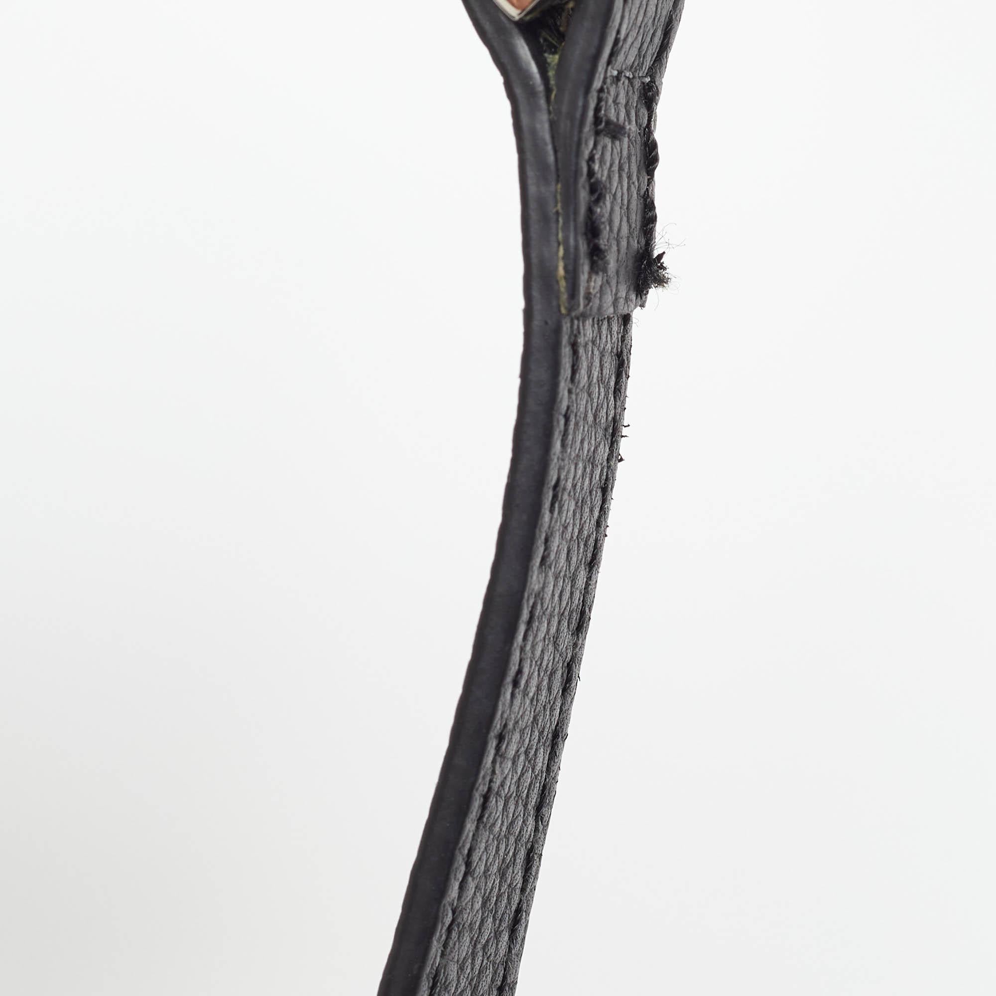 Tote Dior in pelle nera con sella in vendita 2