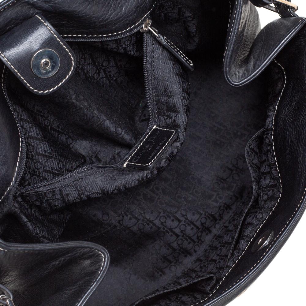 Dior Black Leather Satchel 2