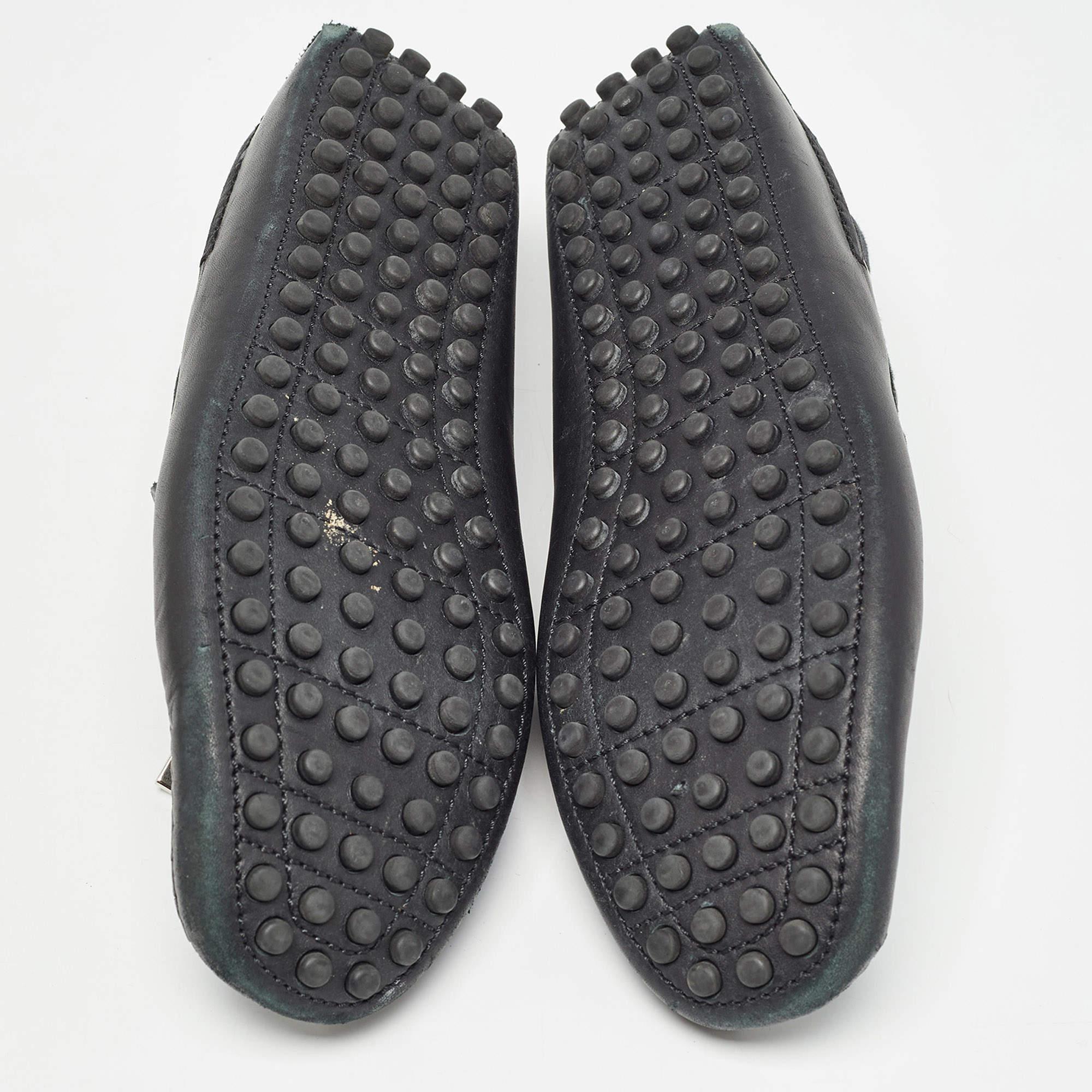 Dior Black Leather Slip On Loafers Size 41 2