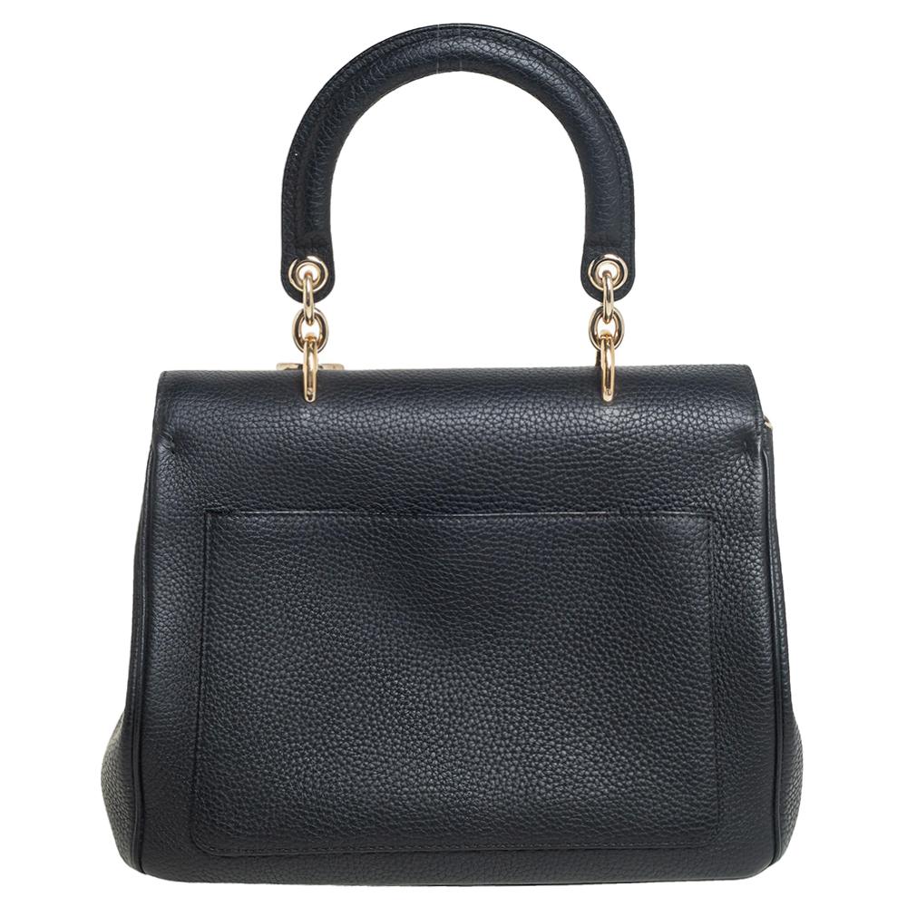 Women's Dior Black Leather Small Be Dior Shoulder Bag
