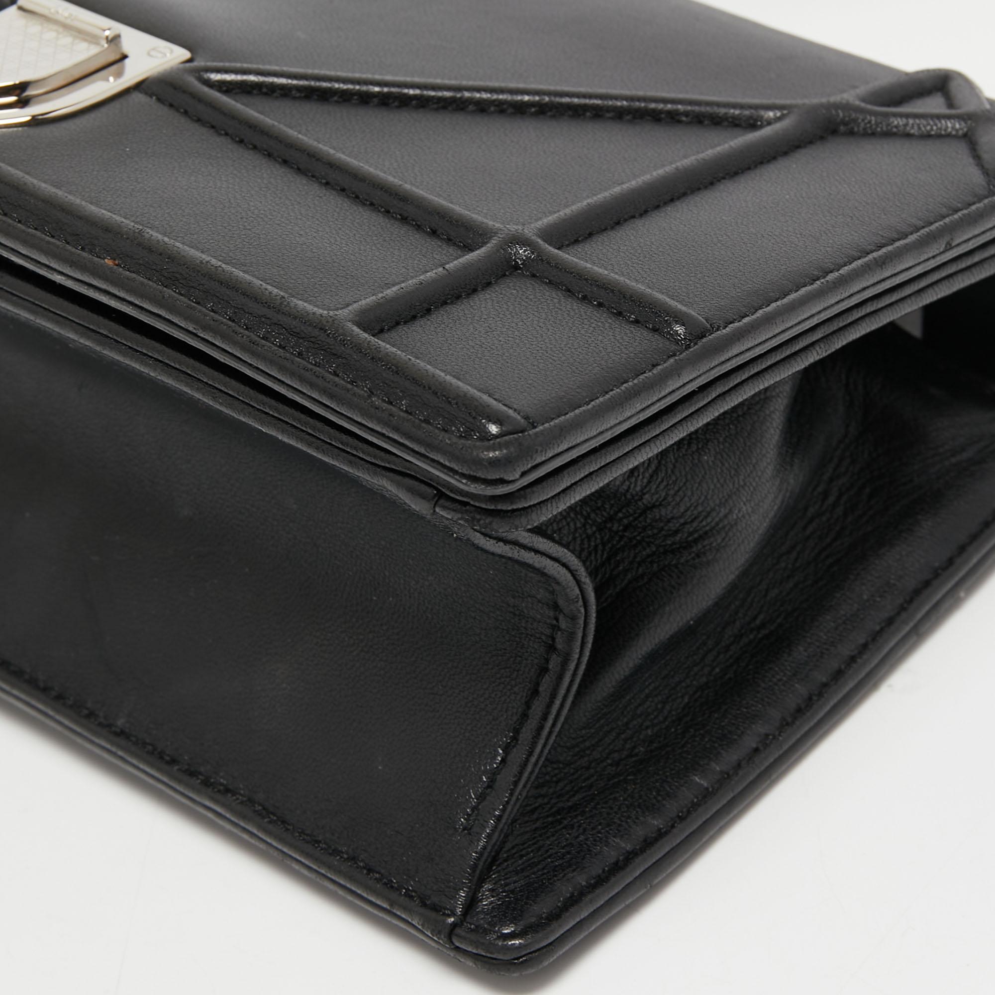 Dior Black Leather Small Diorama Shoulder Bag 3