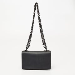 Dior Black Leather Small J'adior Flap Shoulder Bag