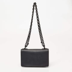 Dior Black Leather Small J'adior Flap Shoulder Bag