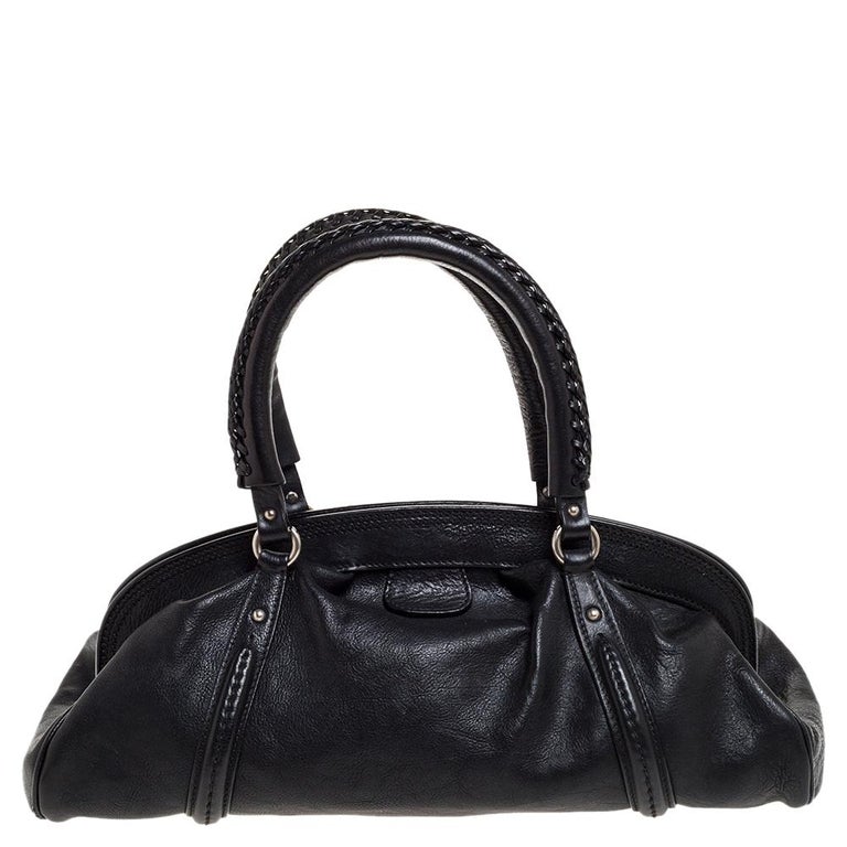Dior Black Leather Small My Dior Frame Satchel at 1stDibs