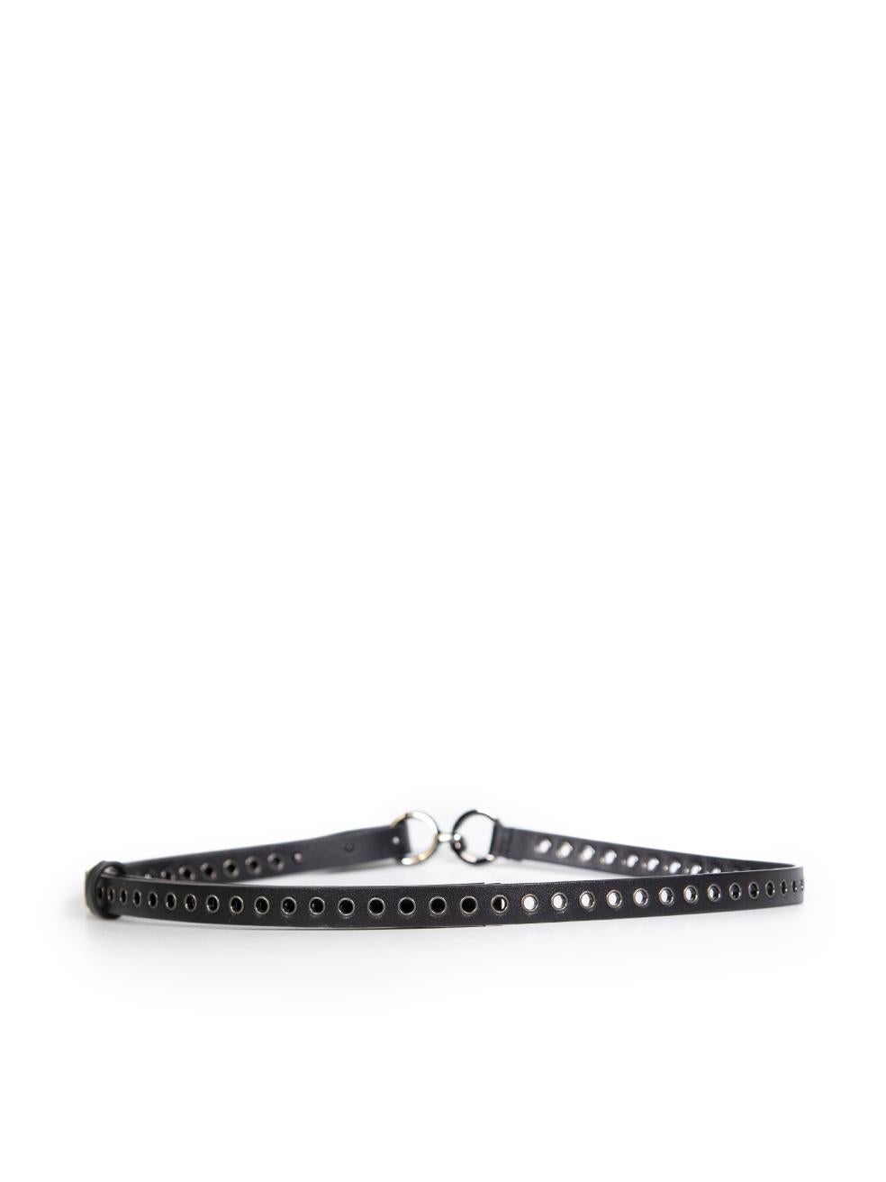 Dior Black Leather Talla Belt In Good Condition In London, GB