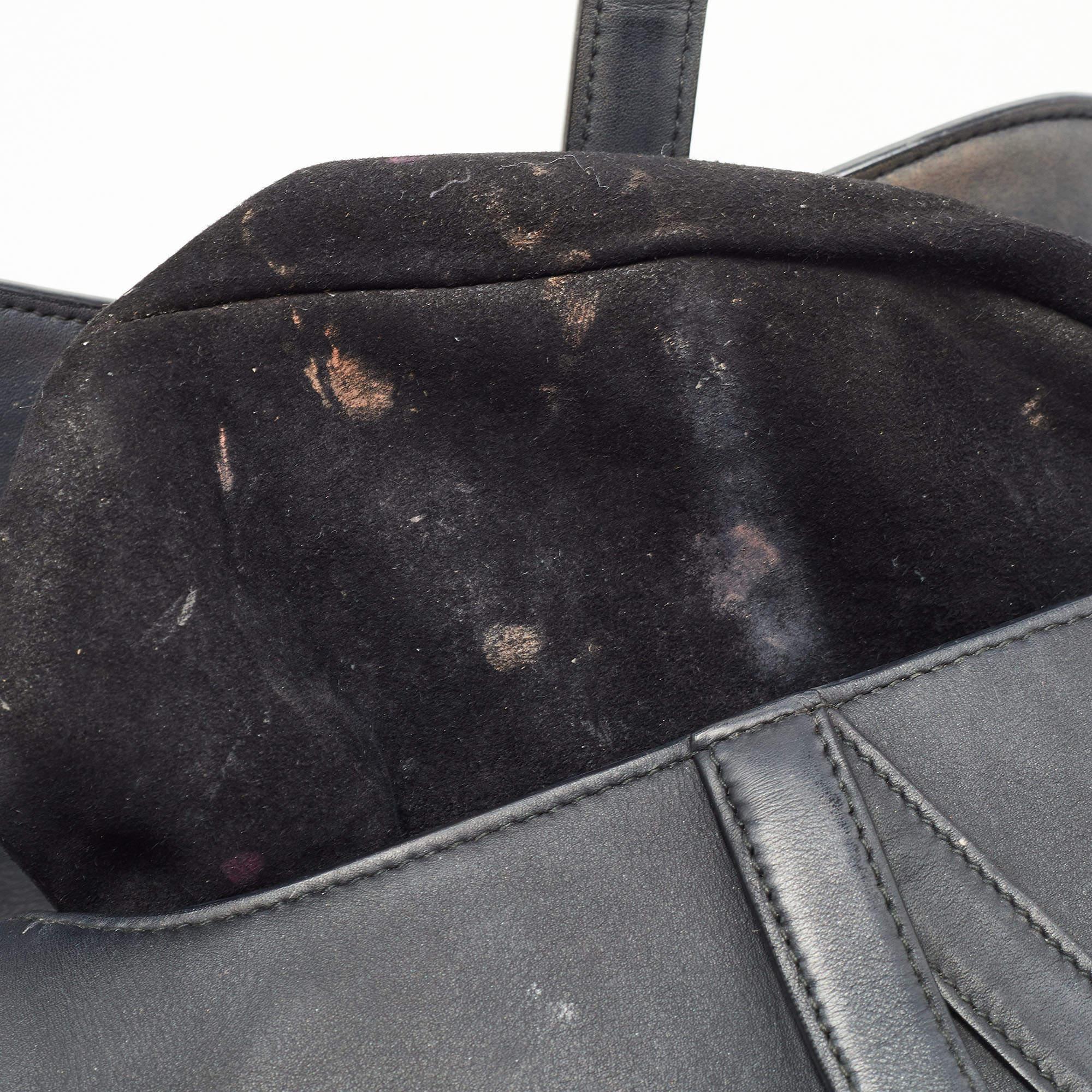 Dior Black Leather Ultra Matte Saddle Bag 7