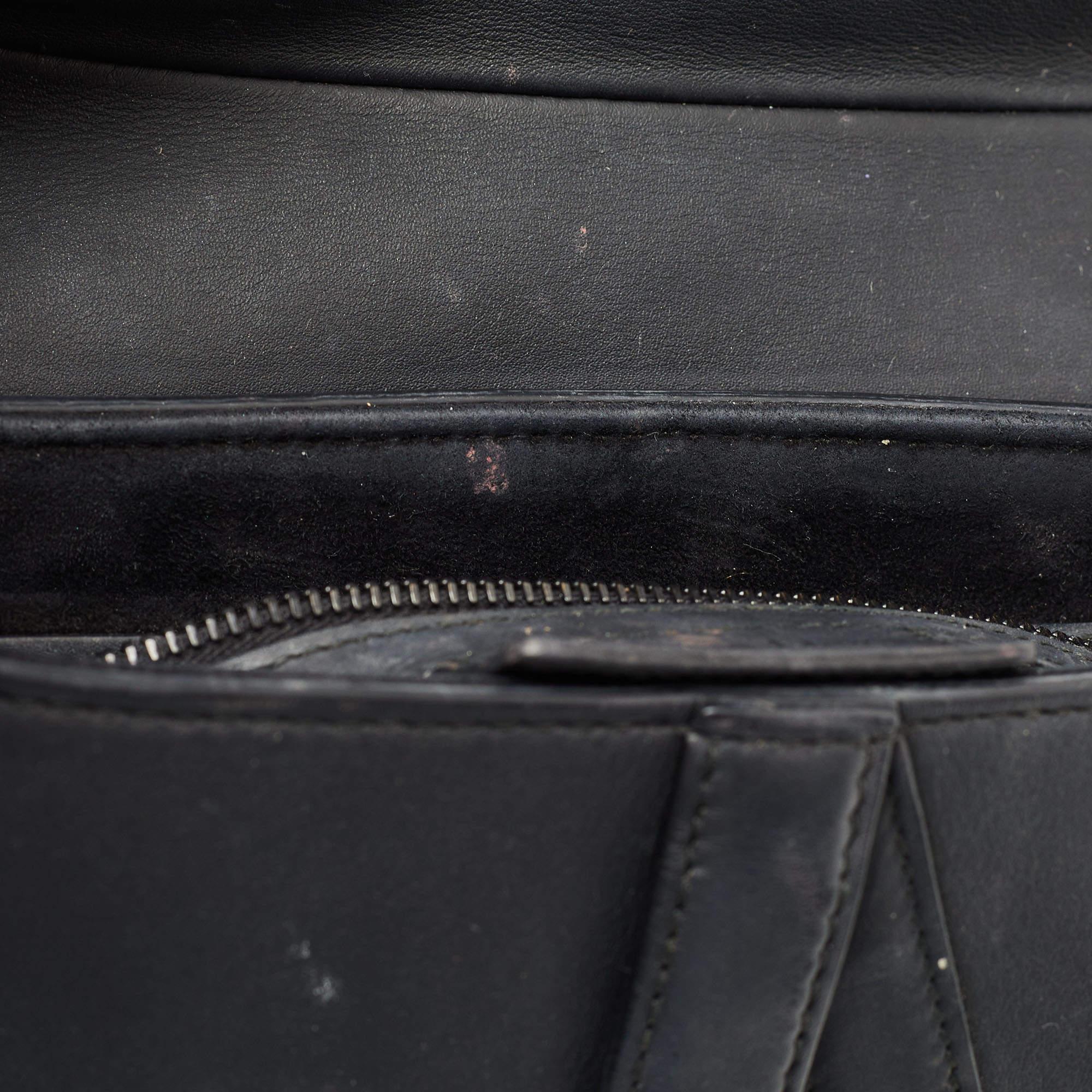 Dior Black Leather Ultra Matte Saddle Bag 8