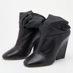 Dior Black Leather Wedge Ankle Wrap Booties Size 37