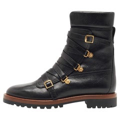 Dior Black Leather Wildior Boots Size 39