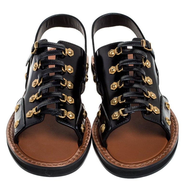 dior black flat sandals