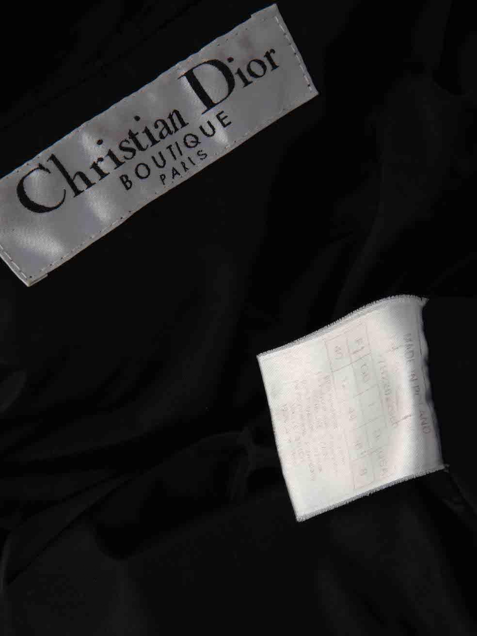 Dior Schwarze Macrocannage gesteppte Jacke mit Reißverschluss Größe L 1