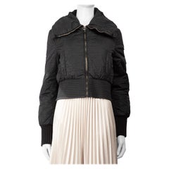 Dior Black Macrocannage Quilted Zip Jacket Size L