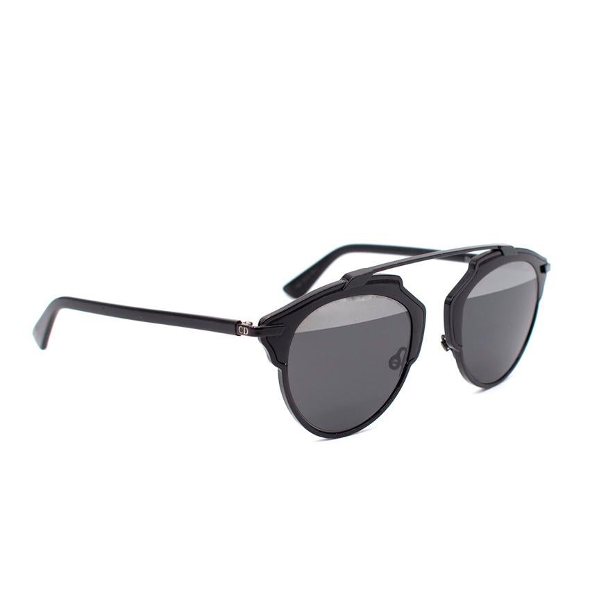High fashion Dior sunglasses. They are crafted in a premium black acetate frame.
 -The fashionable look of these sunglasses is enhanced by the black lenses.
 

 Materials 
 Metal 
 Acetate 
 

 Made in Italy 
 

 PLEASE NOTE, THESE ITEMS ARE