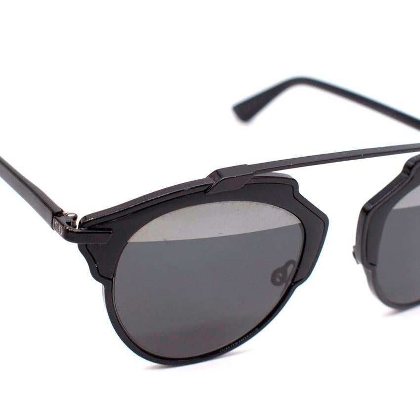 Dior Black Matte DiorSoReal Sunglasses For Sale 2