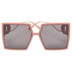 Dior Schwarz/ Mattrosa 30 Montaigne SU Quadratische Sonnenbrille