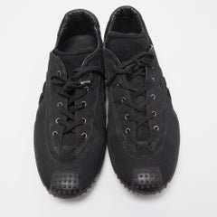 Dior Black Mesh and Suede Lace Up Sneakers Size 40.5