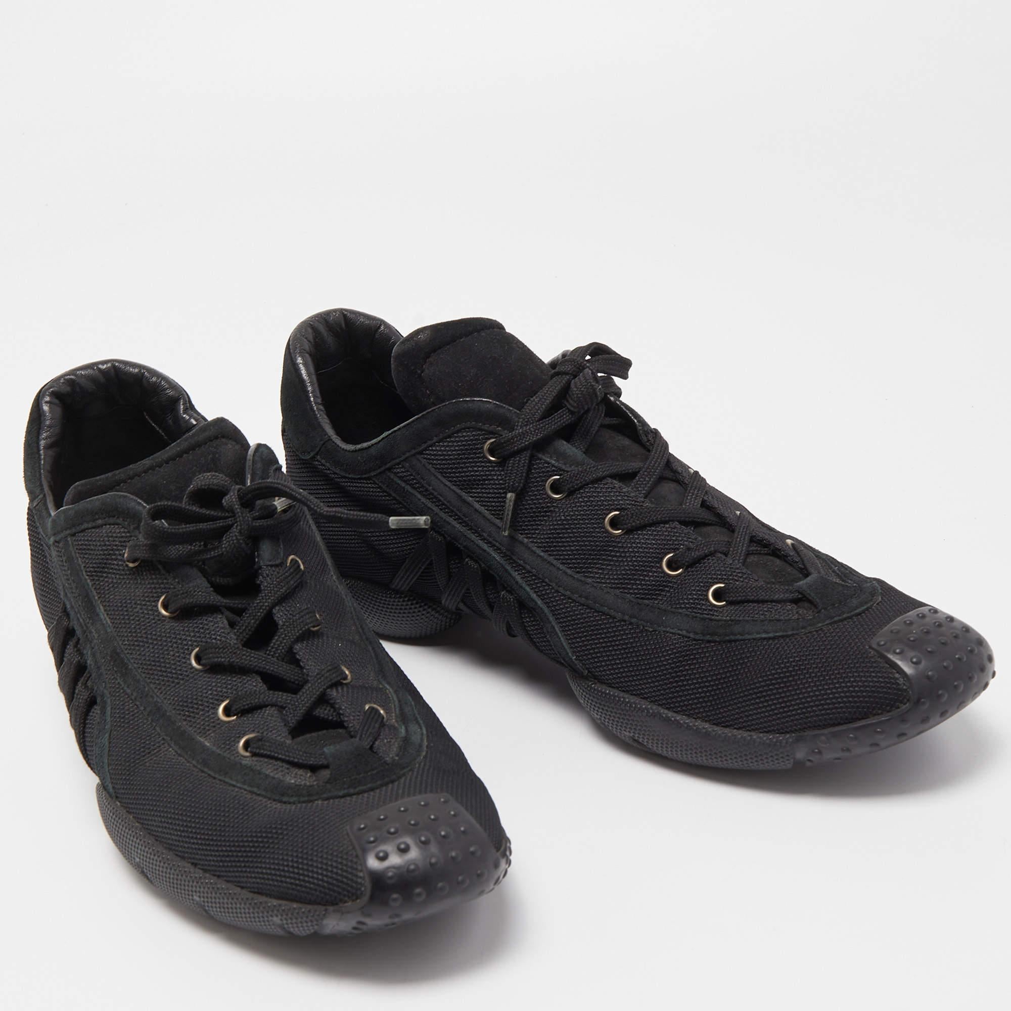 Dior Black Mesh and Suede Lace Up Sneakers Size 40.5 1