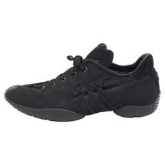 Dior Black Mesh and Suede Lace Up Sneakers Size 40.5