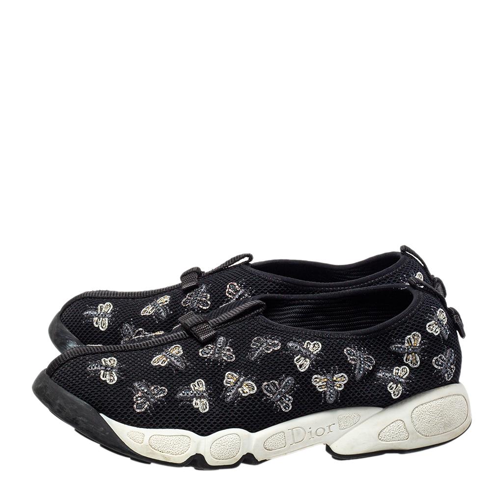 Dior Black Mesh Bee Fusion Sneakers Size 38 1
