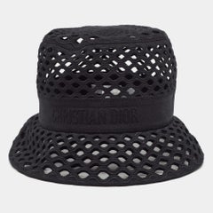 Dior Black Mesh Bucket Hat Size 58