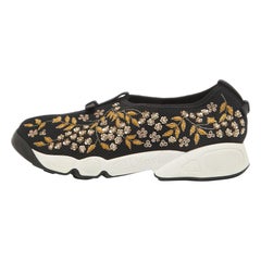 Dior Black Mesh Embellished Fusion Slip On Sneakers Size 39.5 Dior Black Mesh Embellished Fusion Slip On Sneakers Size 39.5
