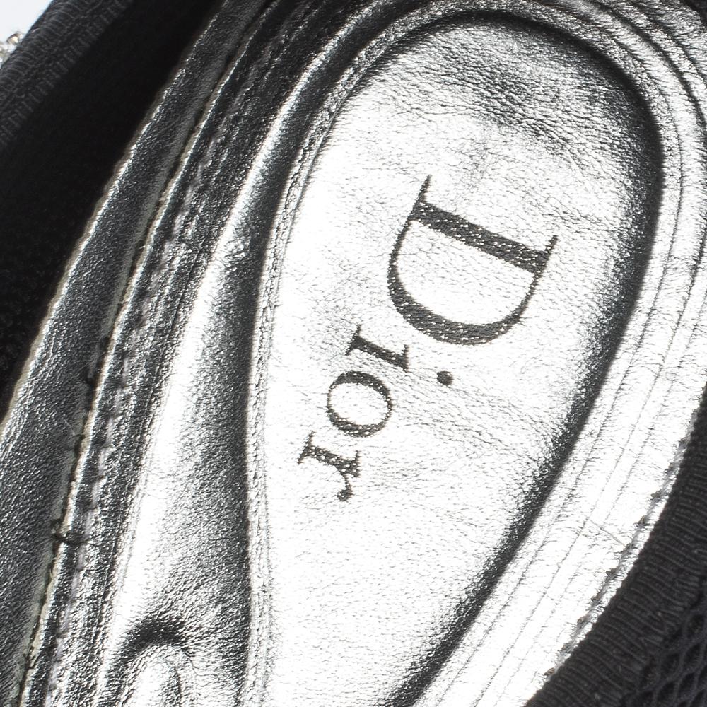 Dior Black Mesh Fusion Crystal Embellished Slip On Sneakers Size 37.5 2