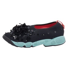 Dior Black Mesh Fusion Embellished Slip On Sneakers Size 38.5 Dior Black Mesh Fusion Embellished Slip On Sneakers Size 38.5