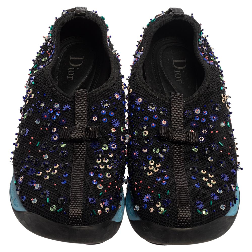 The trend set by these Fusion sneakers from Dior is one you must try. The sneakers are designed with embellishments all over and set on rubber soles that are finished with Dior branding. They are high in comfort and style, just perfect to be worn