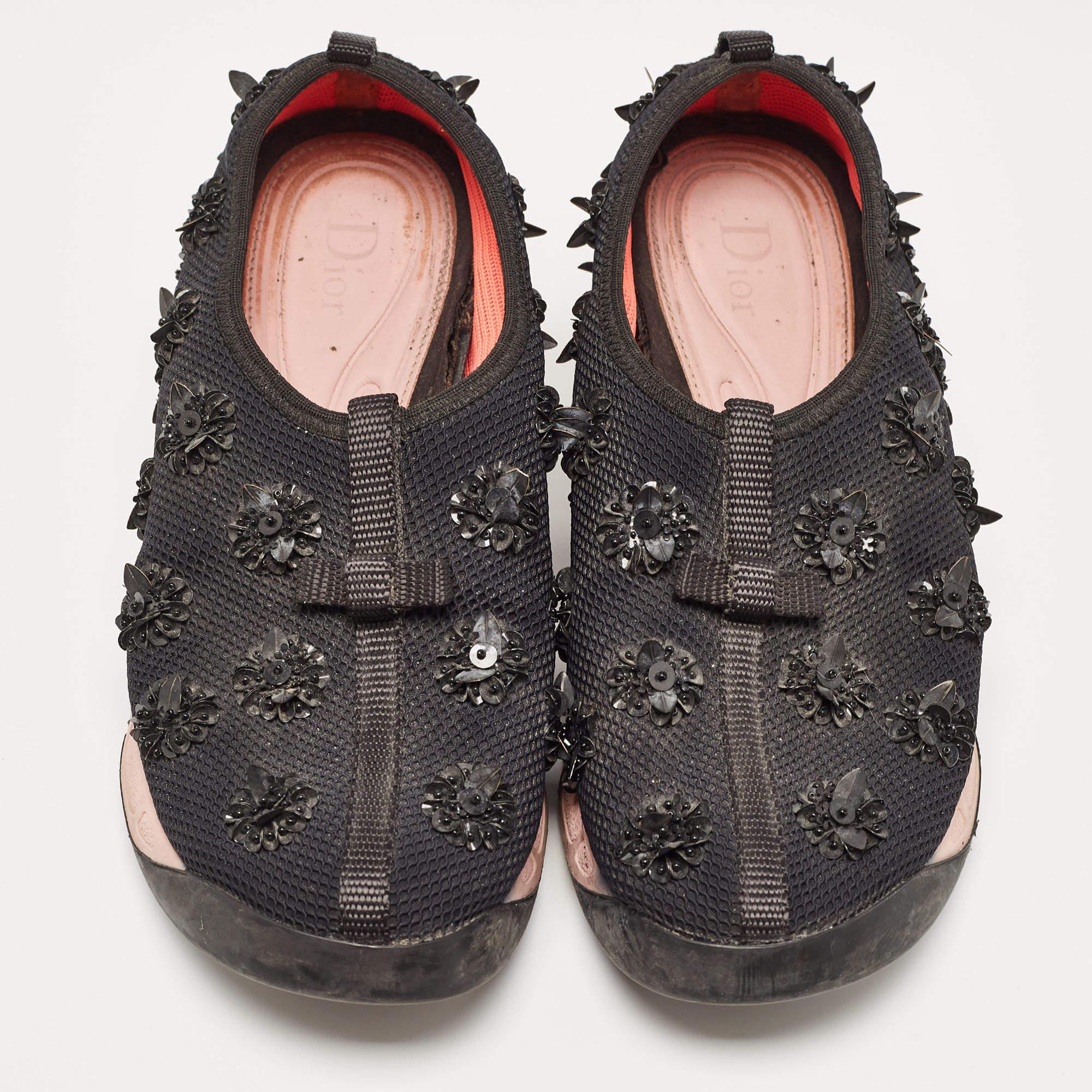 Zapatillas bajas Dior Mesh Fusion Negras Talla 37 Negro en venta