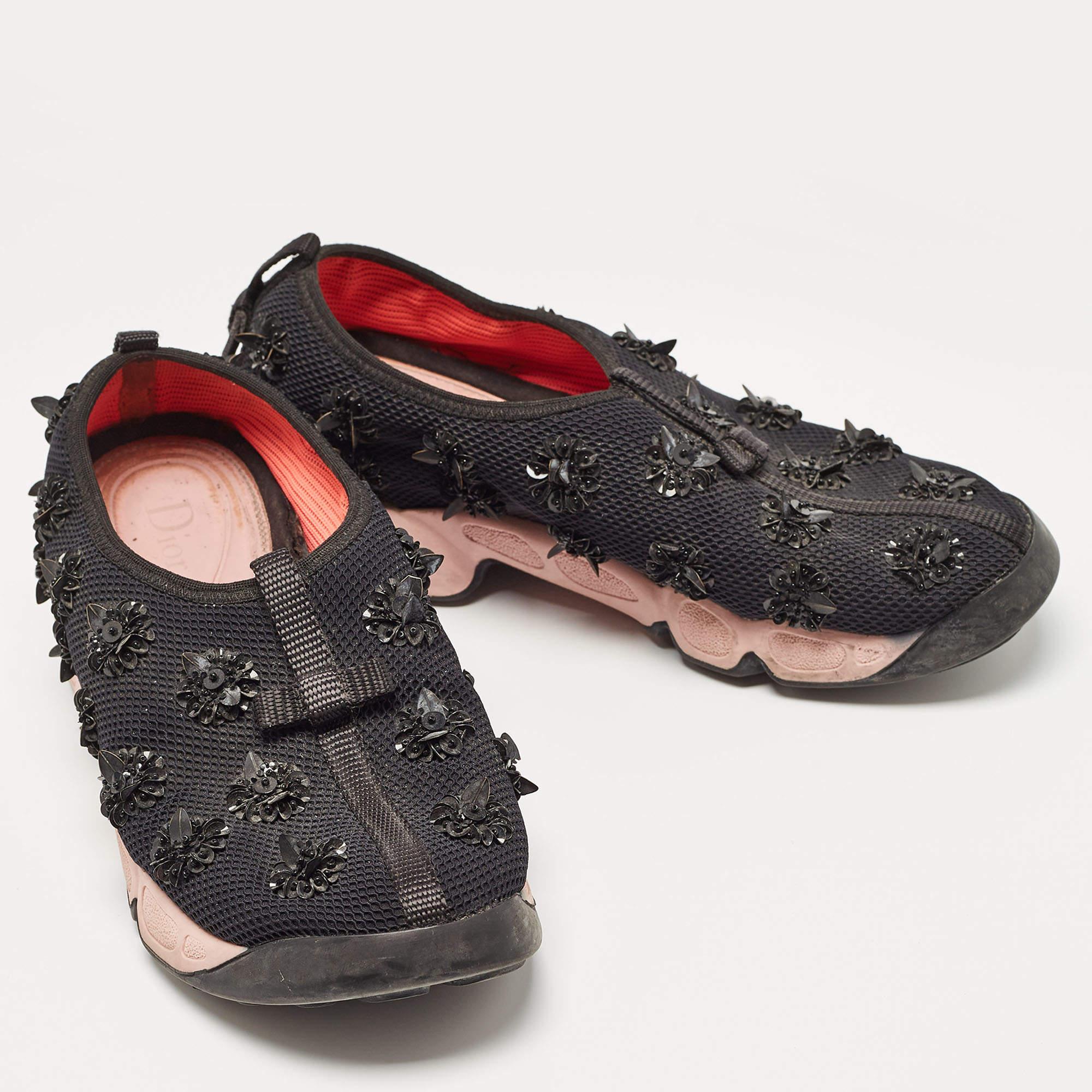 Zapatillas bajas Dior Mesh Fusion Negras Talla 37 en Bueno estado para la venta en Dubai, Al Qouz 2