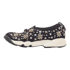 Dior Black Mesh Fusion Low Top Sneakers Size 37