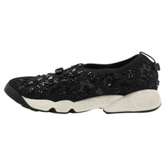 Dior Black Mesh Fusion Low Top Sneakers Size 39