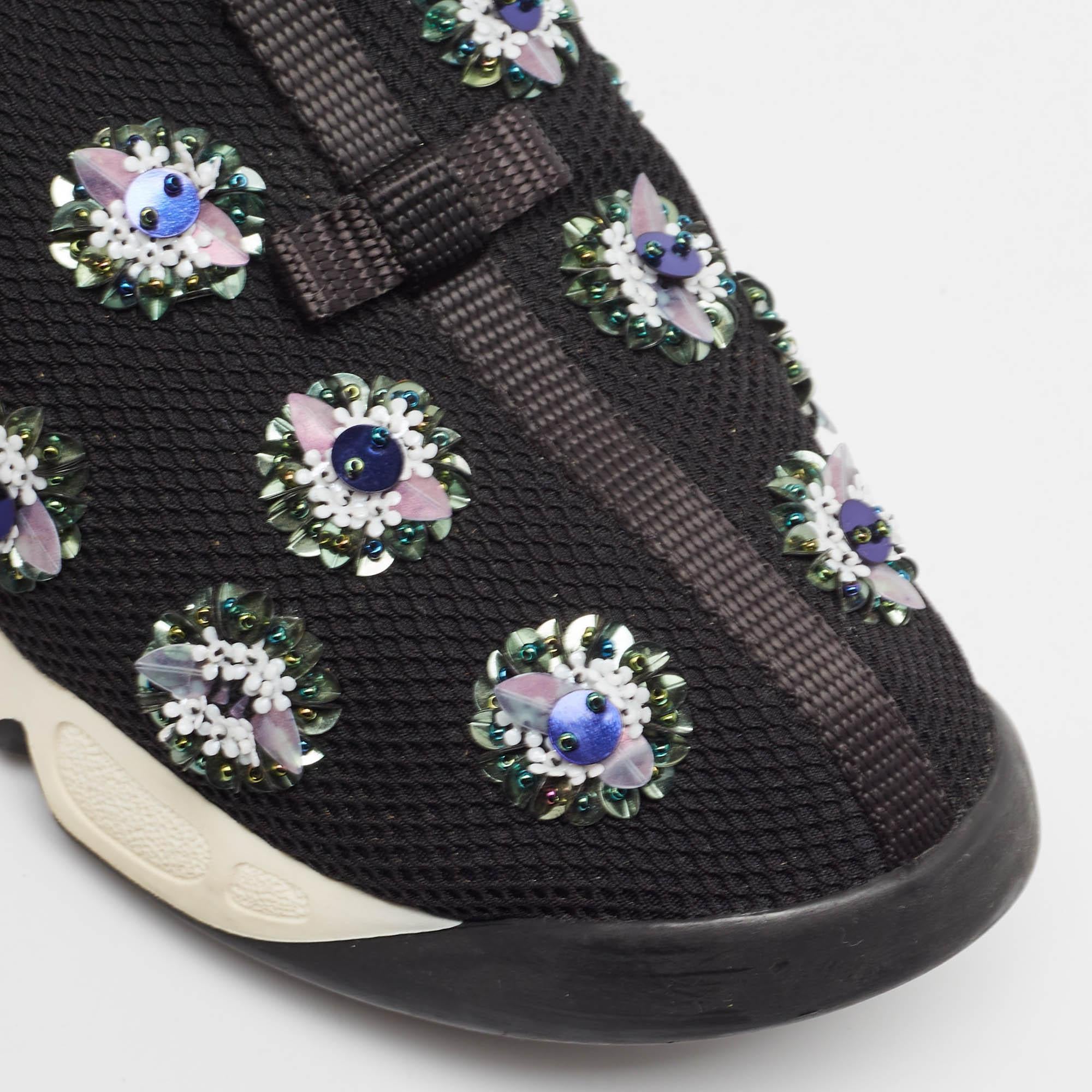 Dior Schwarz Mesh Fusion Slip On Turnschuhe Größe 38.5 im Angebot 3