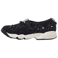 Dior Black Mesh Fusion Slip On Sneakers Size 40