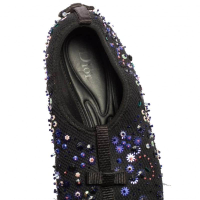 Dior Black Mesh Fusion Sneakers Size 37.5 For Sale 1