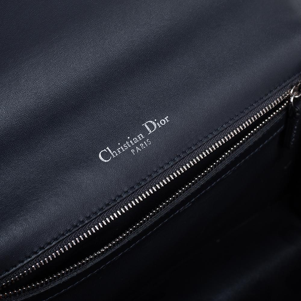Dior Black Micro Cannage Patent Leather Medium Diorama Shoulder Bag 3
