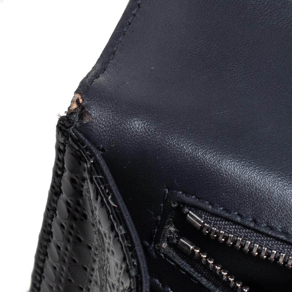 Dior Black Micro Cannage Patent Leather Medium Diorama Shoulder Bag 6