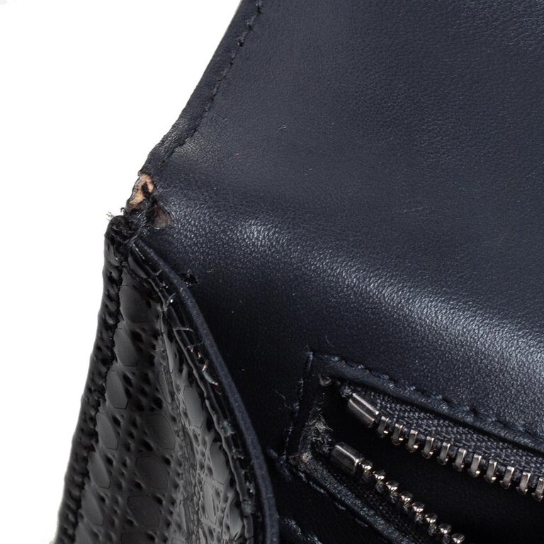 Dior Black Micro Cannage Patent Leather Medium Diorama Shoulder Bag 9