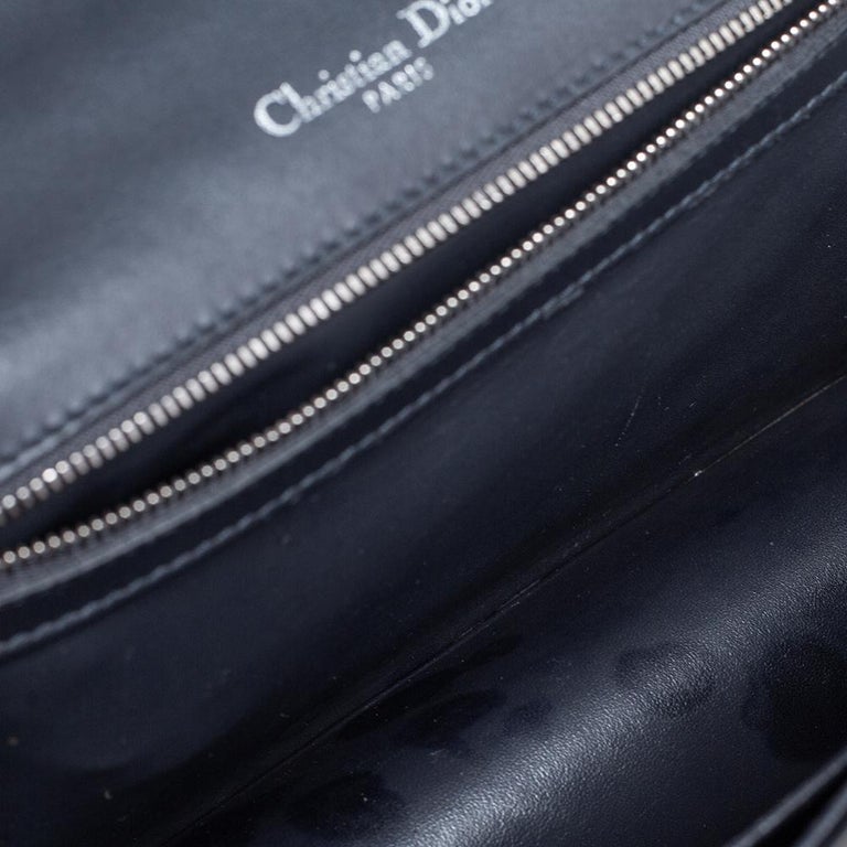 Dior Black Micro Cannage Patent Leather Medium Diorama Shoulder Bag 5