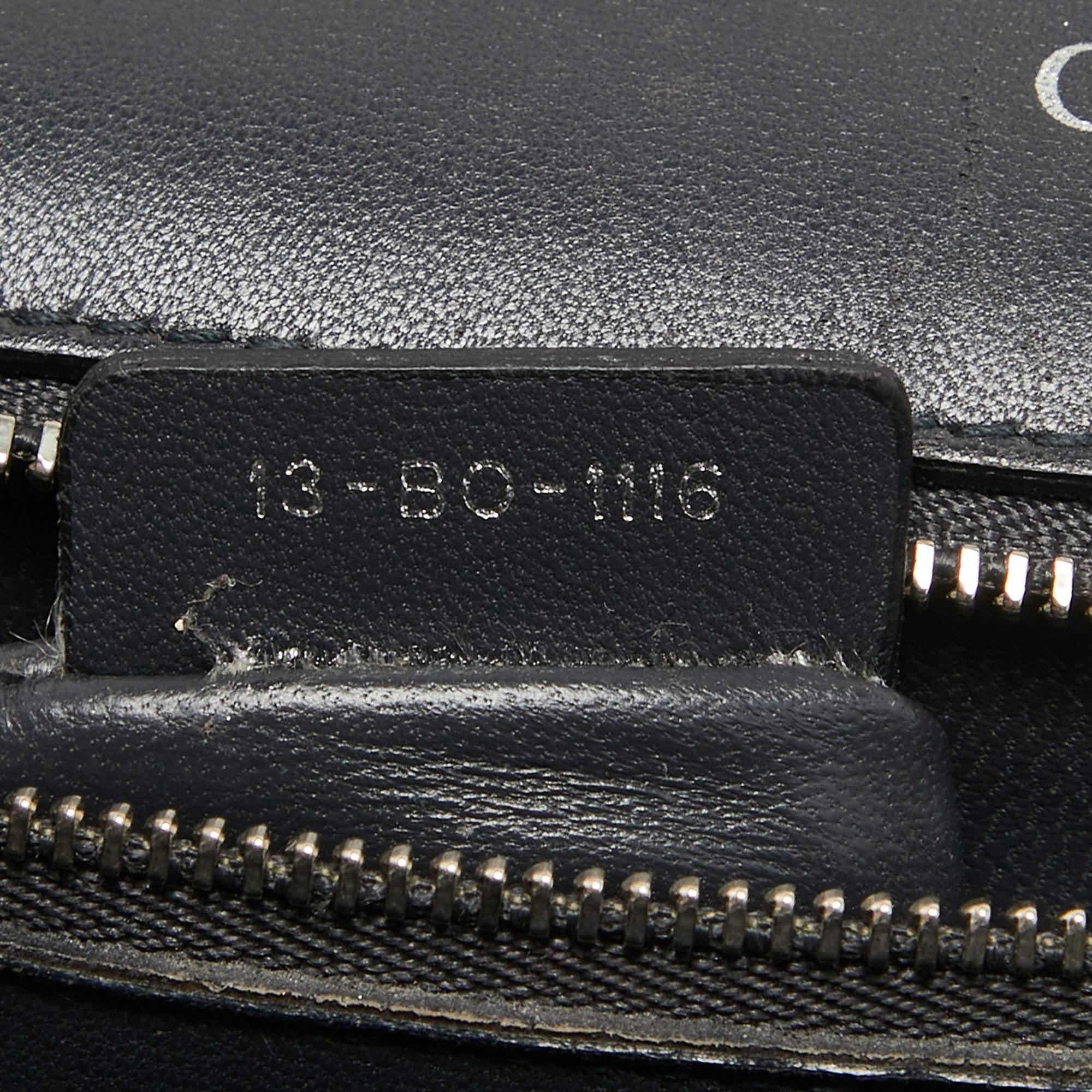 Dior Black Microcannage Patent Leather Medium Diorama Flap Shoulder Bag For Sale 7