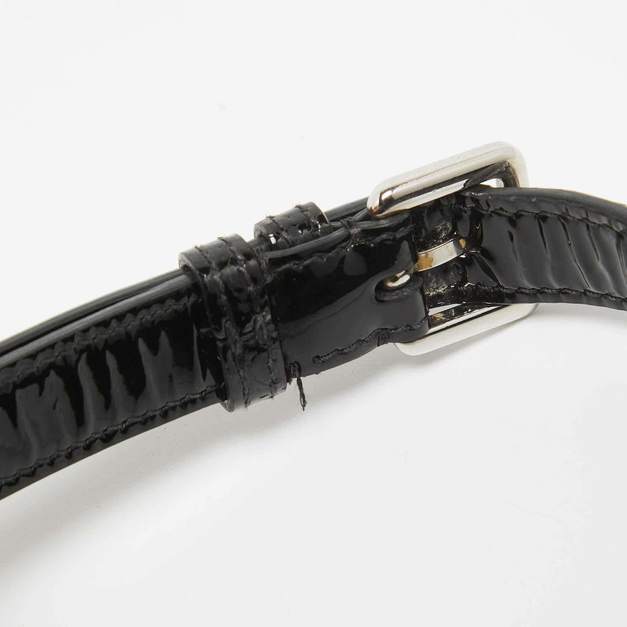 Dior Black Microcannage Patent Leather Medium Diorama Flap Shoulder Bag en vente 11