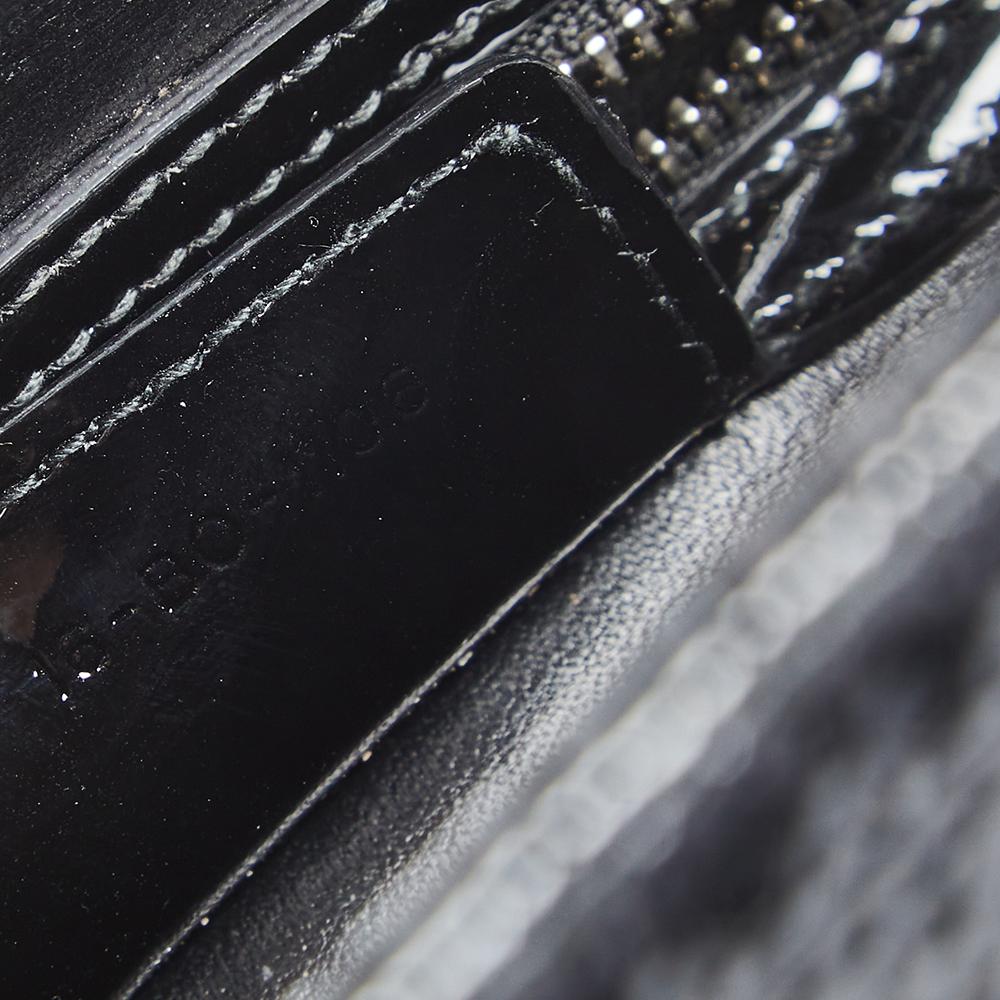 Dior Black Microcannage Patent Leather Medium Lady Dior Tote 2