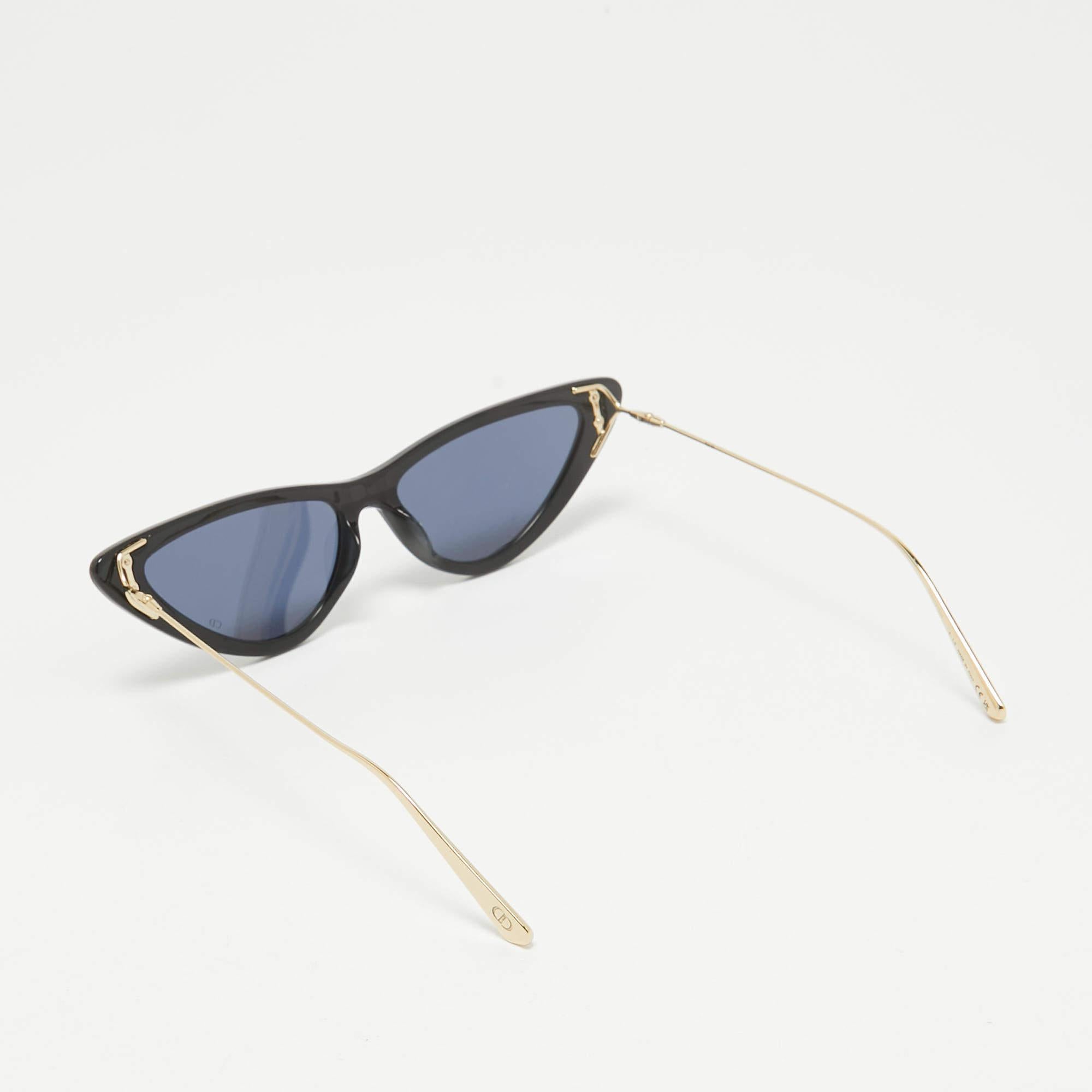 We see the detailing on this exquisite pair of designer sunglasses made from fine materials. The sunglasses are luxe in appeal and practical in usage.