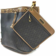 Dior Black Monogram Bucket with Pouch 860637